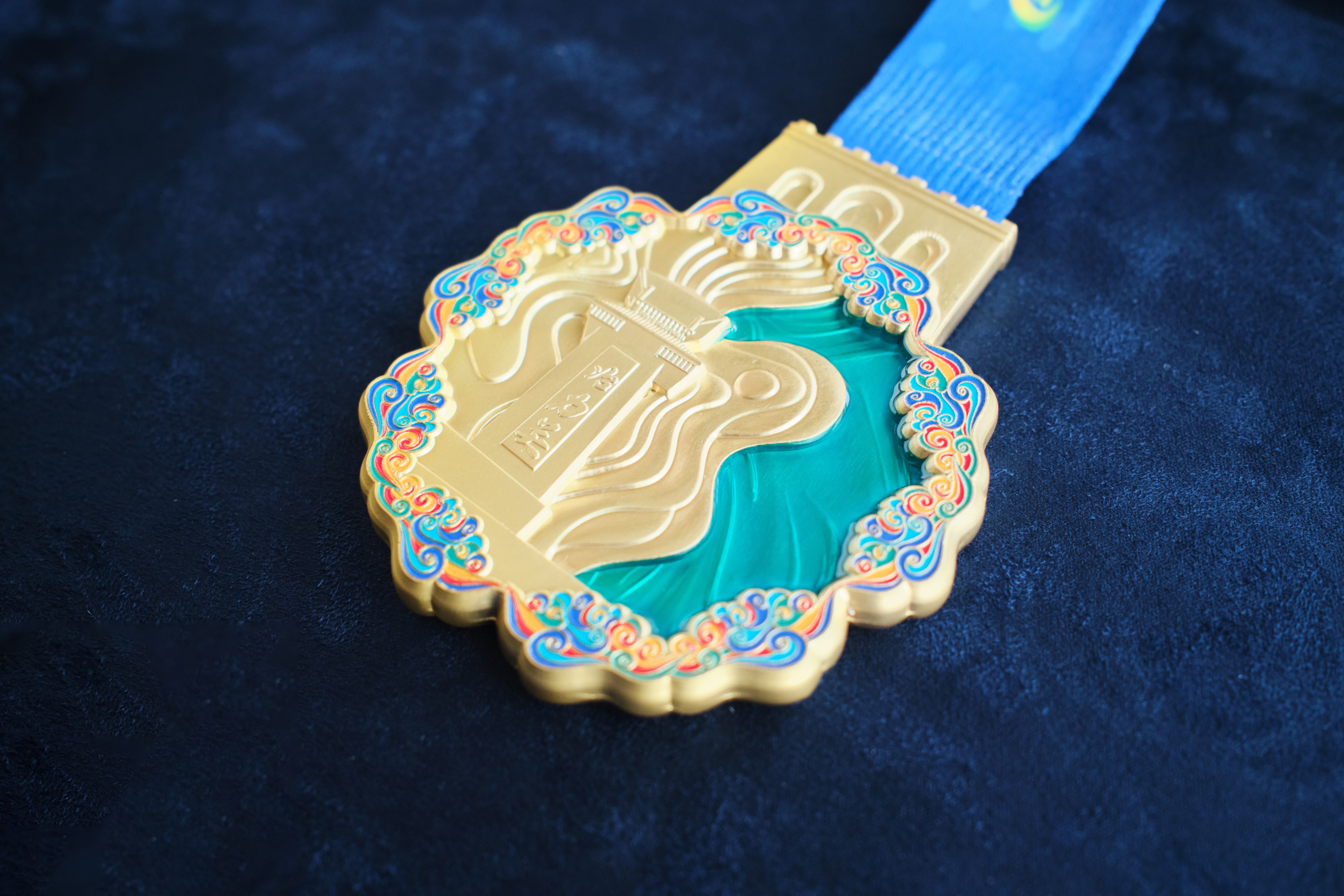 Close-up of precision metal identity components on a display tray